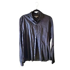 John Varvatos Black Crinkled Shirt M