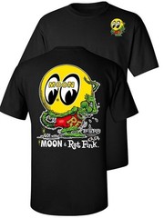 Moon Eyes Rat Fink Go With Mooneyes Hot Rod T-Shirt,Car Lover Tee,Full Colour,10