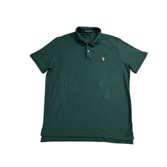 U.S. Polo Assn. Performance Pique Polo Mens Large Green Excellent Short Sleeve