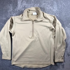 Peckham Pullover Shirt Mens Large 1/4 Zip ECWCS Gen III Tan Waffle Knit Thermal