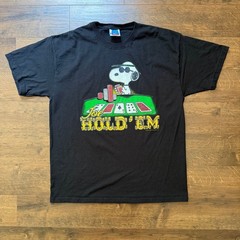 90s Joe Hold ‘Em Snoopy Shirt Large Vintage Peanuts Movie TV Show Promo Poker