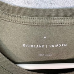 Everlane Uniform Mens Size XL Olive Green Organic Cotton T-Shirt