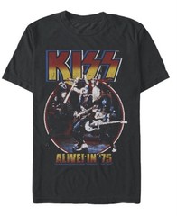 3X-LARGE- KISS Alive in 75 Black Graphic Black Rock and Roll T-Shirt NEW