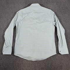 Twillory Shirt Men 16/34-35 Tailored Fit Performance Stretch Nylon Blend Check
