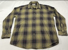 Barbour Thin Flannel Shirt XXL Mens Plaid Cotton Wool Blend Preppy Multicolor **