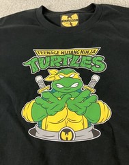 Teenage Wu-Tang Mutant Ninja Turtles TMNT Collab Out The Sewer Black Tee Size XL