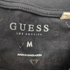 Guess Shirt Small Adult Black Red Spell Out Logo All Over Print Casual Mens M