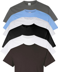 Gildan Men’s Heavy Cotton T-Shirts Pack of 6 – Assorted Colors and Size