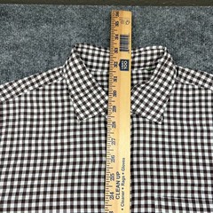 Sid Mashburn Mens Large Slim White Checks Button Front Long Sleeve Dress Shirt