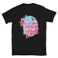 Chill & Relax Palm Sunset Vacation Modern Fashion Art T-Shirt