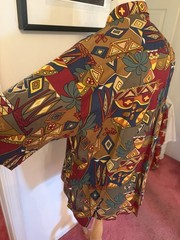 Expressions Worldwide Men’s 1XL Tropical Hawaiian Abstract Geometric Button Up
