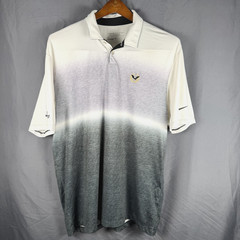 Nike Golf Tour Polo Shirt Mens Large Gradient White Quicken Loans National Eagle