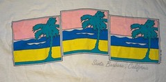 Vintage 80s Santa Barbara CA XL 46-48 T-Shirt Cotton Hanes Beefy-T Made in USA