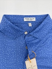 $115 Peter Millar Men’s Toga Party Performance Jersey Polo – Blue -XLarge-New