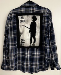Custom “The Cure” Faded Glory Flannel Shirt Men’s M