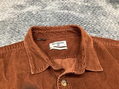 Billabong Corduroy Shirt Core Fit Brown Large **See Description**