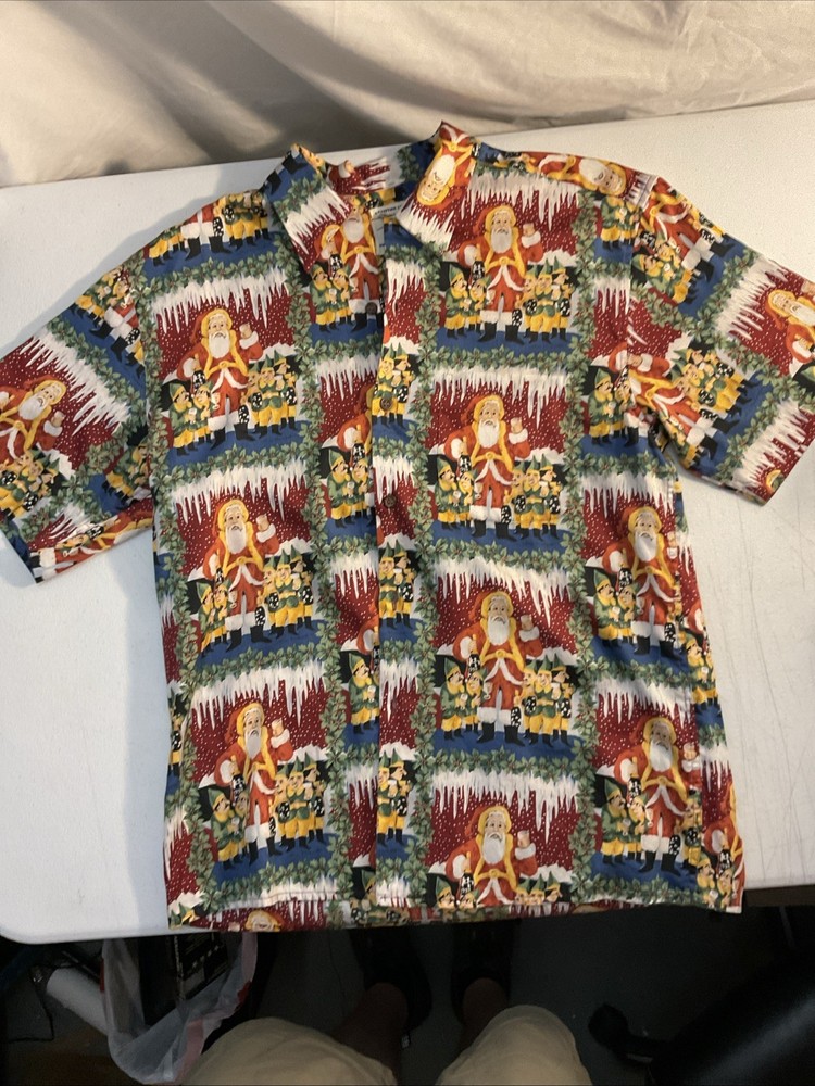 Reyn Spooner Guy Buffet Christmas Shirt M