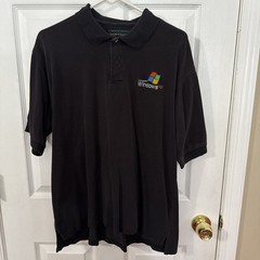 Vintage 2001 Microsoft Windows XP Embroidered Corporate Promo Polo Shirt – Large