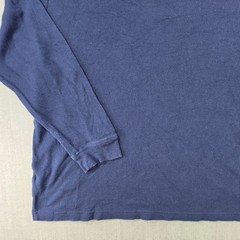 Club Room Thermal Shirt Mens XXL Blue Waffle Knit Long Sleeve Crewneck