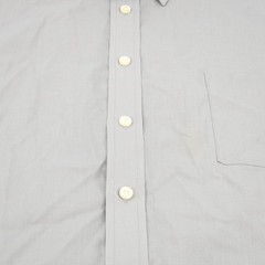 Stafford Gray Easy Care Broadcloth Long Sleeve Dress Shirt Big 20 36-37 Y2K Vibe