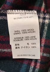Pendleton Original Board Shirt Wool Loop Collar Tartan Plaid Flannel Mens Size L