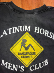 Men’s Vintage Platinum Horse Ohio Strip Club Dangerous Curves Large Shirt 90s