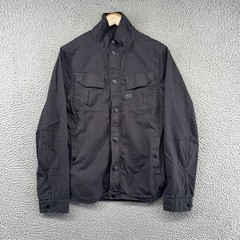 G Star Raw Filch Combat Overshirt L/S Mens Small Black Button Up Shirt Sleeve
