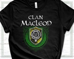 Scottish Clan MacLeod Surname Scotland Tartan and Clan Badge