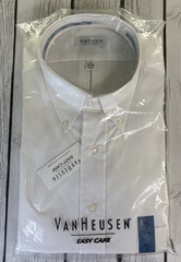 Van Heusen White Men’s 17 37/38 Tall Shirt Long Sleeve Dress Casual Easy Care.