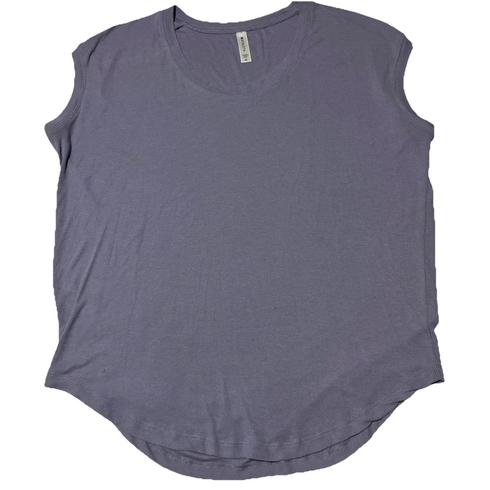 Athleta Cloudlight Stratus Tee Medium M Purple Muscle Tank Curved Hem SP21