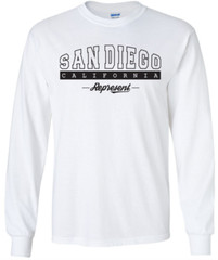San Diego California State T-Shirt Long Sleeve Graphic Tees Unisex Apparel
