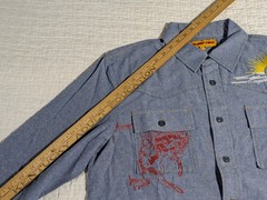 NWT Round Two Western Button Up Shirt Men’s Small Washed Blue Sean Wotherspoon