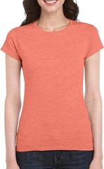 Gildan 64000L Ladies Softstyle T Shirt Heather Orange 2XL
