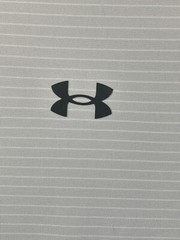 Under Armour Mens Golf Shirt Polo Performance 3.0 Gray White Stripe Polo 3XL