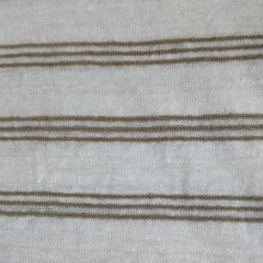 Porter&Ash T Shirt XL/L*White Green Olive Striped 100%Linen Crew Neck Neutral