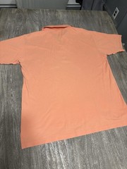 Perlis Men’s L Coral Cotton Short Sleeve Polo, Crawfish Logo 🦞