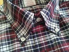 NWOT Brooks Brothers Burgundy Check Supima Button Down 15.5-33 Madison MSRP $140