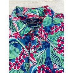 Vineyard Vines Men Tropical Floral leaf Button-Up Murray Shirt slim fit size XXL