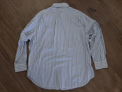 Vintage Polo Ralph Lauren Philip Striped Dress Shirt 17.5 34/35 Blue White XL