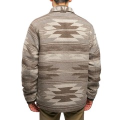 Jachs New York Men’s Wool Blend Sherpa Lined Shirt Jacket, Brown, Size M