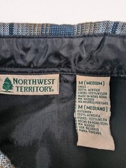 NorthWest Territory L/S Shirt Mens Large Brown Plaid Outdoors 100% Acrylic
