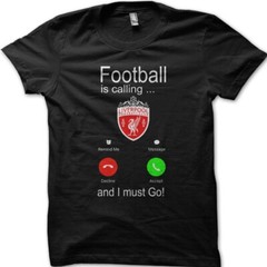 Football is calling personalise YOUR TEAM custom black cotton t-shirt OZ9071
