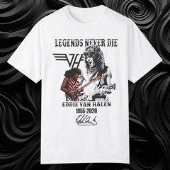 New Eddie Van Halen Cotton White T-Shirt All Size