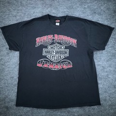 Harley Davidson Jamaica T Shirt Mens 2XL Black Graphic Tee Short Sleeve