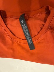 Lululemon Metal Vent Tech Short Sleeve Shirt Men’s Small S Orange Autumn Rust