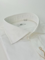 Handcrafted 100 Hands White Cotton Twill Dress Shirt Size 42 slim