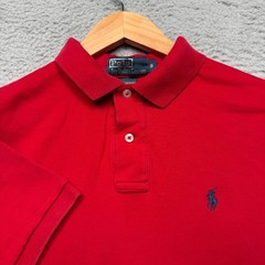 Polo Ralph Lauren Polo Shirt Mens Small Red Short Sleeve Blue Rugby Pony Cotton