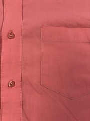 Omega Italy Shirt Mens Large Pink Short Sleeve Button Up Solid Casual Top