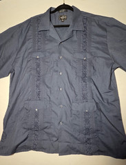 2XL 18-18.5 Mens Omega Italy Dress Shirt with 4 front Pockets