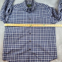VTG Eddie Bauer Button Down Shirt Men L Plaid Long Sleeve Cotton Outdoor Classic